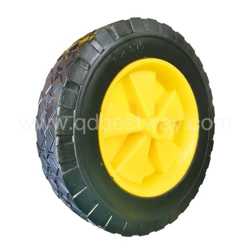 8 inch x 1.75 inch plastic wheel solid tire