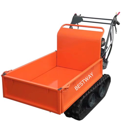 196cc Petrol 300kg Payload Tracked Mini Dumper / Power Barrow / Transporter