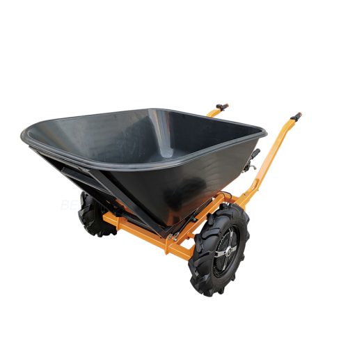 48V Electric wheelbarrow with poly tray dumper