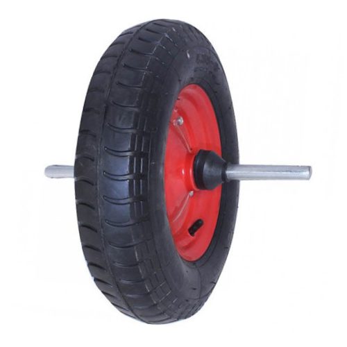 Φουσκωτή ρόδα 400-8 τρακτερωτή με άξονα -wheelbarrow wheel 4.00x8